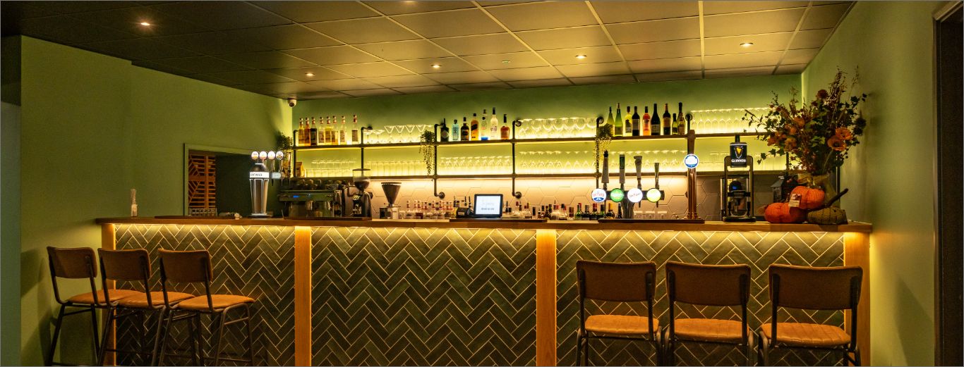 A welcoming bar area